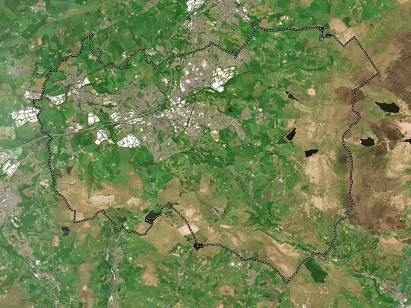 Burnley Distrito Não Metropolitano Inglaterra Grã Bretanha Mapa Satélite Baixa — Fotografia de Stock