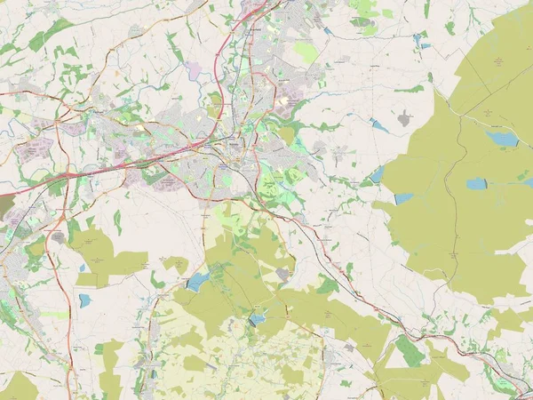 Burnley Nicht Metropolregion Von England Großbritannien Open Street Map — Stockfoto