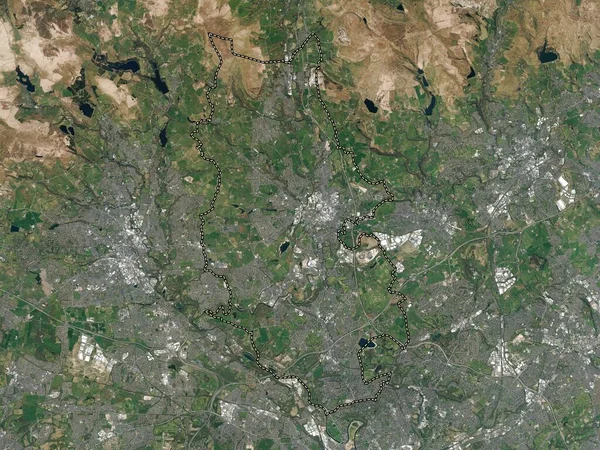 Bury Condado Administrativo Inglaterra Grã Bretanha Mapa Satélite Alta Resolução — Fotografia de Stock