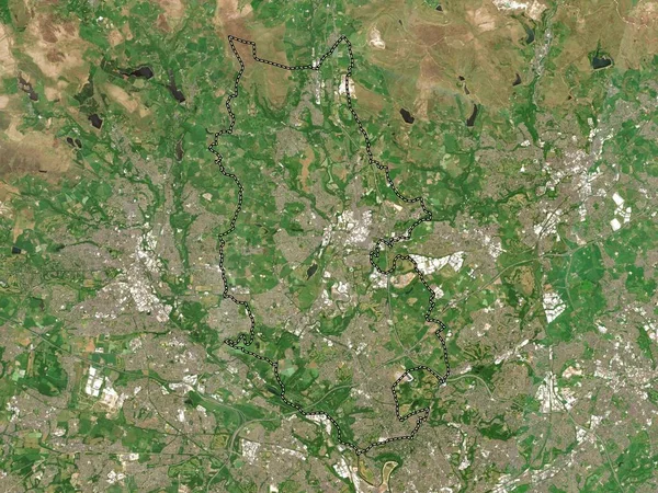 Bury Správní Okres Anglie Velká Británie Satelitní Mapa Nízkým Rozlišením — Stock fotografie