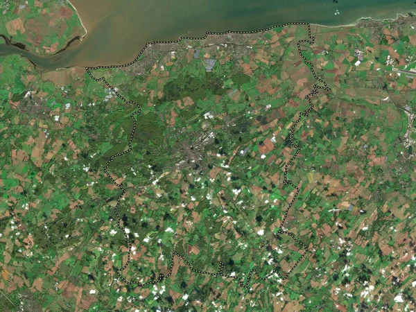 Canterbury Distrito Metropolitano Inglaterra Gran Bretaña Mapa Satelital Baja Resolución —  Fotos de Stock
