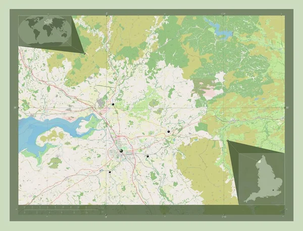 Carlisle Distrito Metropolitano Inglaterra Gran Bretaña Open Street Map Ubicaciones —  Fotos de Stock