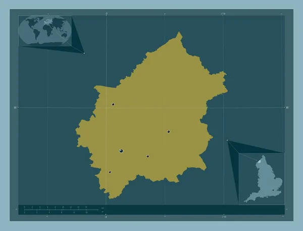 Carlisle Nicht Metropolregion Von England Großbritannien Einfarbige Form Standorte Der — Stockfoto