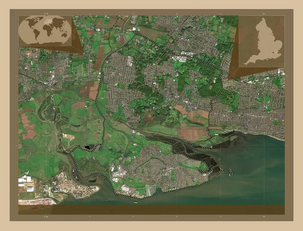 Castle Point Distretto Non Metropolitano Dell Inghilterra Gran Bretagna Mappa — Foto Stock