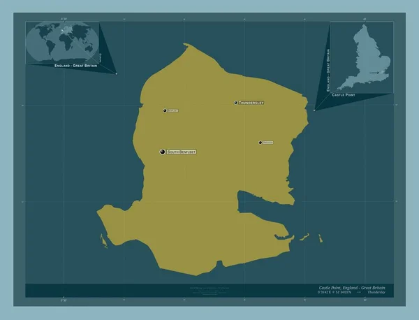Castle Point Englands Icke Storstadsdistrikt Storbritannien Fast Färgform Platser Och — Stockfoto