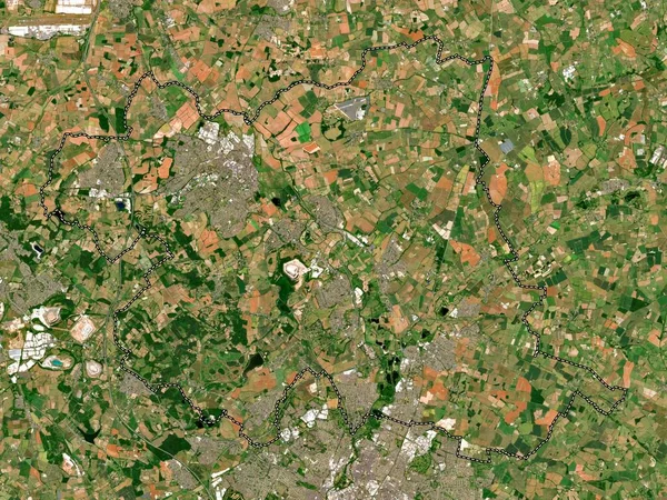 Charnwood Distrito Metropolitano Inglaterra Gran Bretaña Mapa Satelital Baja Resolución — Foto de Stock