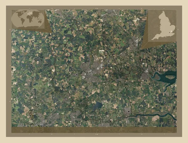 Chelmsford Μητροπολιτική Περιφέρεια Αγγλίας Μεγάλης Βρετανίας Υψηλής Ανάλυσης Δορυφορικός Χάρτης — Φωτογραφία Αρχείου