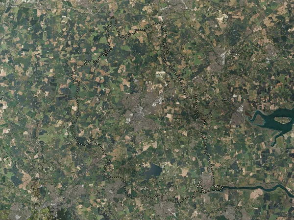 Chelmsford Distrito Não Metropolitano Inglaterra Grã Bretanha Mapa Satélite Alta — Fotografia de Stock