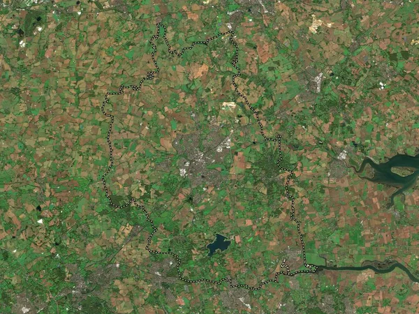 Chelmsford Distrito Metropolitano Inglaterra Gran Bretaña Mapa Satelital Baja Resolución —  Fotos de Stock