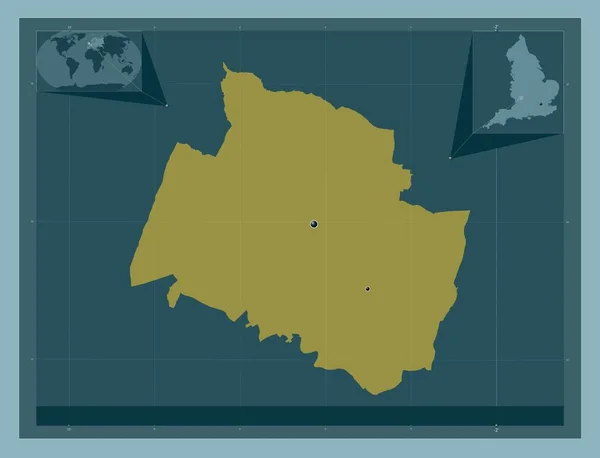 첼트넘 도시권이 색깔의 지역의 도시들의 Corner Auxiliary Location — 스톡 사진
