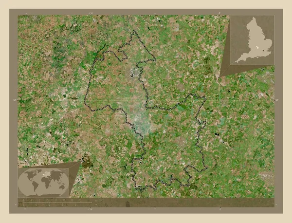 Cherwell Englands Icke Storstadsdistrikt Storbritannien Högupplöst Satellitkarta Hjälpkartor För Hörnen — Stockfoto