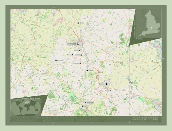 Червелл Нестоличний Район Англії Велика Британія Відкрита Карта Вулиць Місця — стокове фото