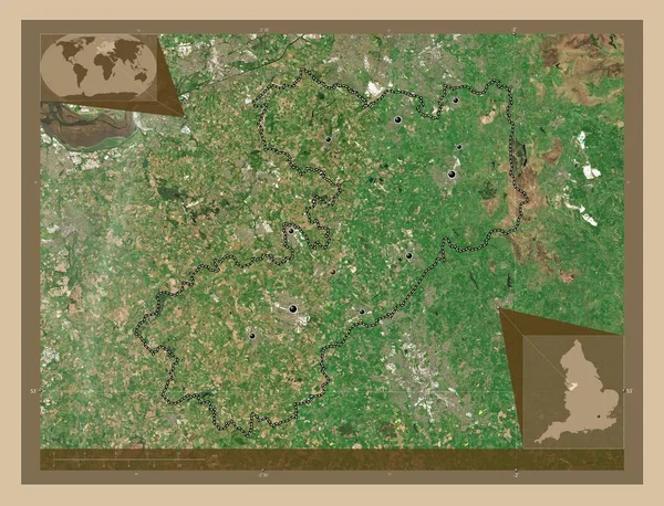 Чешир Ист Административный Округ Англии Великобритания Карта Спутника Низкого Разрешения — стоковое фото