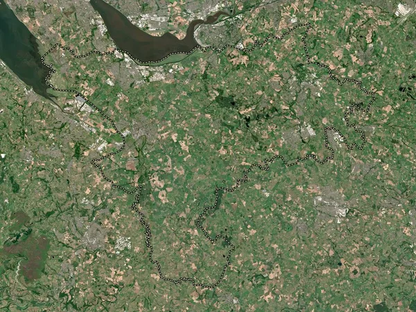 柴郡西和切斯特 英格兰的行政区划 大不列颠 低分辨率卫星地图 — 图库照片