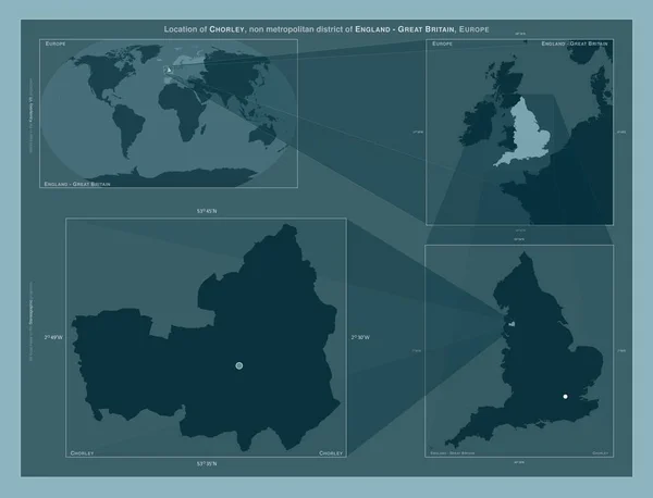 Фелли Неметафорный Район Англии Великобритания Диаграмма Показывающая Расположение Региона Крупных — стоковое фото
