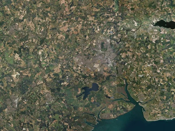 イギリスの非大都市圏 コルチェスター イギリス 高解像度衛星地図 — ストック写真