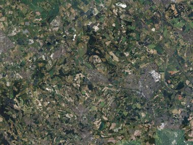 Dacorum, İngiltere 'nin metropolitan olmayan bölgesi - Büyük Britanya. Yüksek çözünürlüklü uydu haritası
