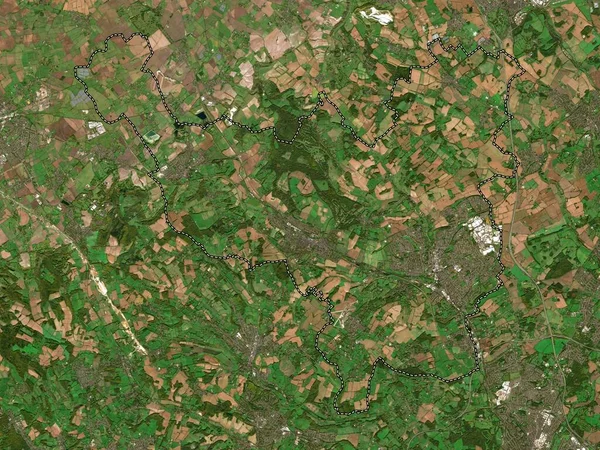 Dacorum Distrito Metropolitano Inglaterra Gran Bretaña Mapa Satelital Baja Resolución —  Fotos de Stock