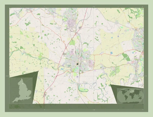 Darlington Ngiltere Nin Üniter Otoritesi Büyük Britanya Açık Sokak Haritası — Stok fotoğraf