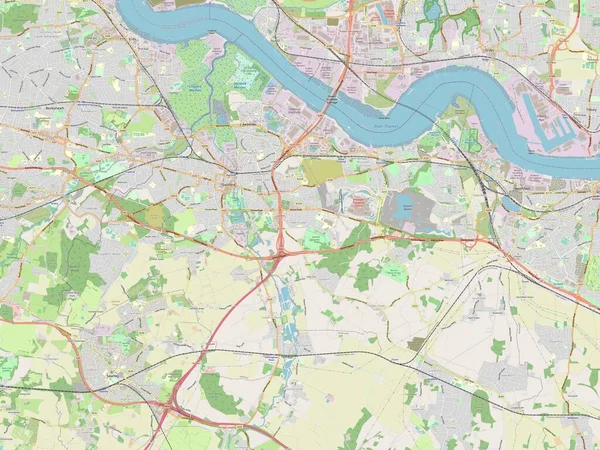 Dartford Distrito Metropolitano Inglaterra Gran Bretaña Mapa Calle Abierto —  Fotos de Stock