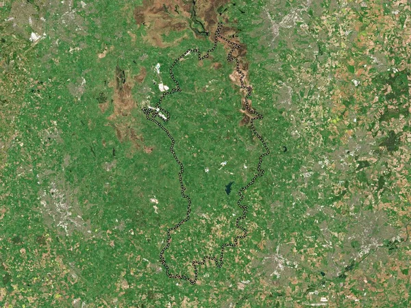 ダービーシャー デールズ Derbyshire Dales イギリスの首都ではない 低解像度衛星地図 — ストック写真