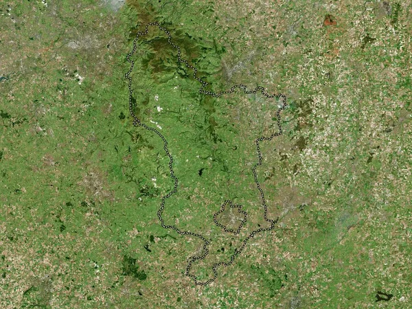 Derbyshire Englands Administrativa Län Storbritannien Högupplöst Satellitkarta — Stockfoto