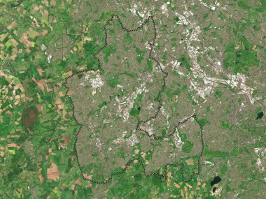 Dudley, İngiltere 'nin idari ilçesi, Büyük Britanya. Düşük çözünürlüklü uydu haritası