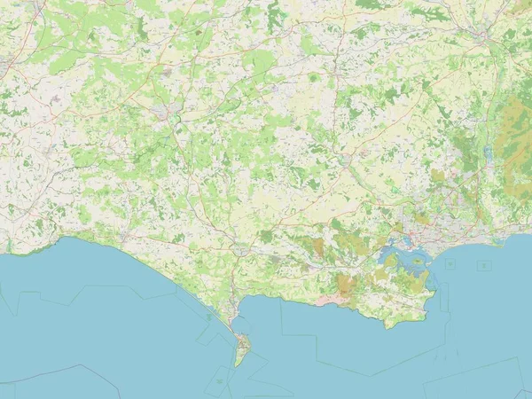 Dorset Hrabstwo Administracyjne Anglii Wielka Brytania Otwarta Mapa Ulic — Zdjęcie stockowe