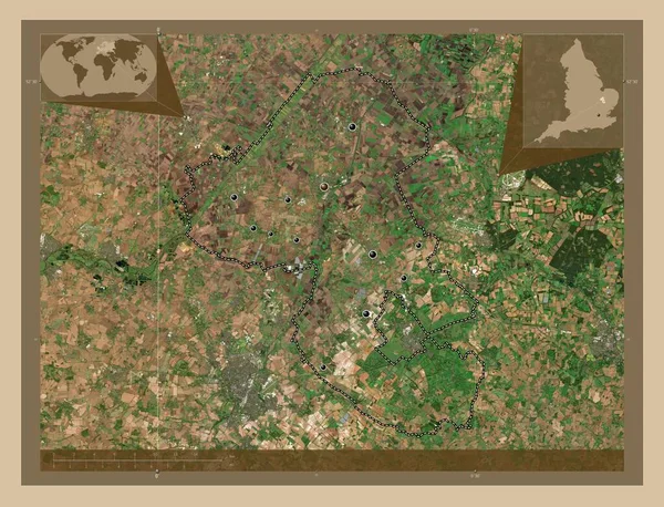 East Cambridgeshire Niemetropolitalny Dystrykt Anglii Wielka Brytania Niska Rozdzielczość Satelity — Zdjęcie stockowe