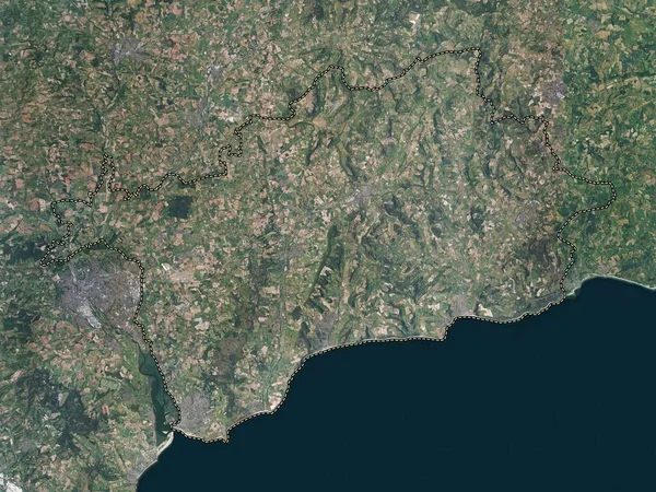 East Devon Distrito Não Metropolitano Inglaterra Grã Bretanha Mapa Satélite — Fotografia de Stock