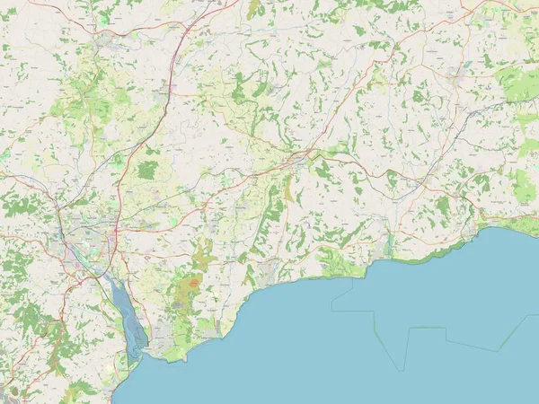 East Devon Distrito Metropolitano Inglaterra Gran Bretaña Mapa Calle Abierto — Foto de Stock