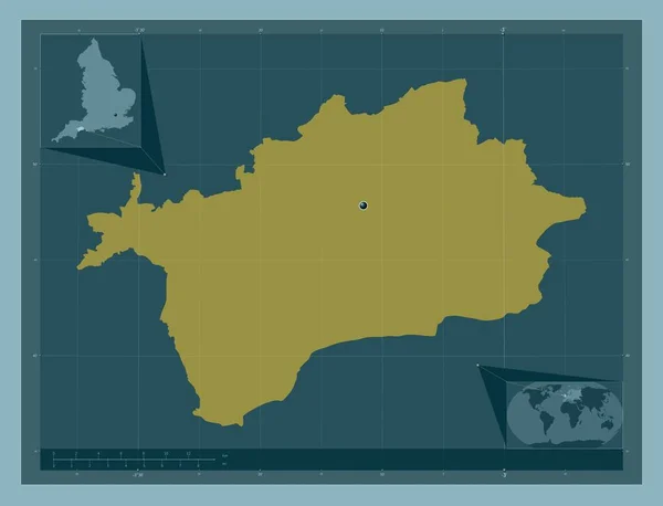 East Devon Englands Icke Storstadsdistrikt Storbritannien Fast Färgform Hjälpkartor För — Stockfoto