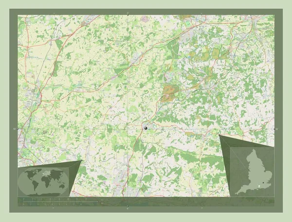 East Hampshire Niemetropolitalna Dzielnica Anglii Wielka Brytania Otwórz Mapę Ulic — Zdjęcie stockowe