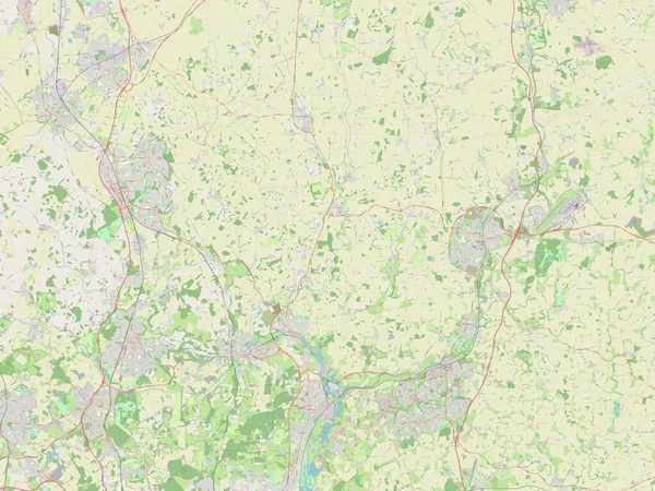 East Hertfordshire Distrito Metropolitano Inglaterra Gran Bretaña Mapa Calle Abierto —  Fotos de Stock