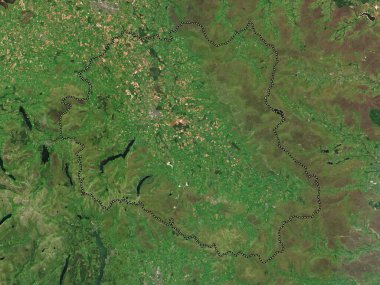 Eden, İngiltere 'nin metropolitan olmayan bölgesi, Büyük Britanya. Düşük çözünürlüklü uydu haritası