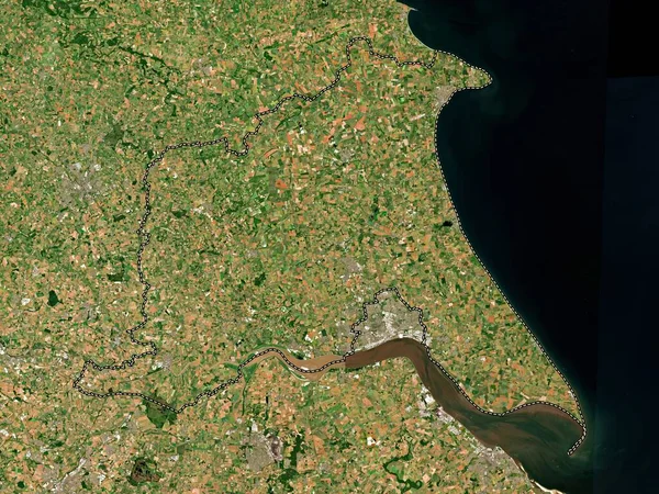 East Riding Yorkshire Autorité Unitaire Angleterre Grande Bretagne Carte Satellite — Photo