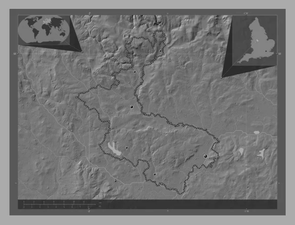 Восточный Йоркшир Неандертальский Округ Англии Великобритания Карта Рельефа Билевела Озерами — стоковое фото