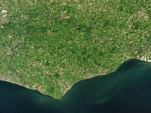 East Sussex Comté Administratif Angleterre Grande Bretagne Carte Satellite Basse — Photo