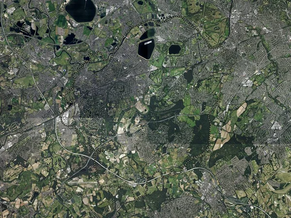 Elmbridge Distrito Metropolitano Inglaterra Gran Bretaña Mapa Satélite Alta Resolución —  Fotos de Stock