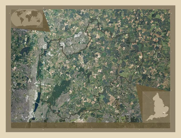 Epping Forest Distrito Metropolitano Inglaterra Gran Bretaña Mapa Satelital Alta — Foto de Stock