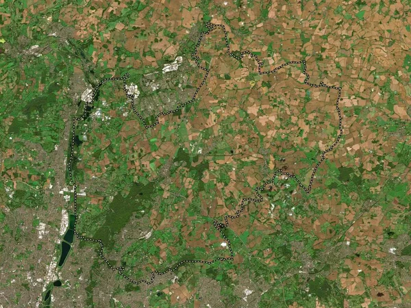 Epping Forest Englands Icke Storstadsdistrikt Storbritannien Lågupplöst Satellitkarta — Stockfoto