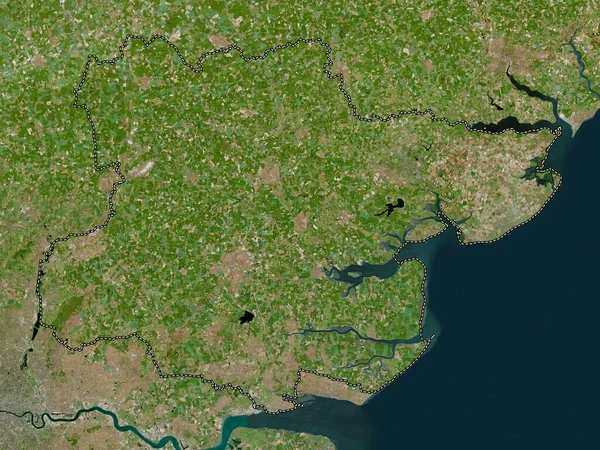 Essex Englands Administrativa Län Storbritannien Högupplöst Satellitkarta — Stockfoto
