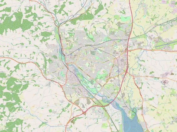 Exeter Non Metropolitan District England Great Britain Відкрита Карта Вулиць — стокове фото