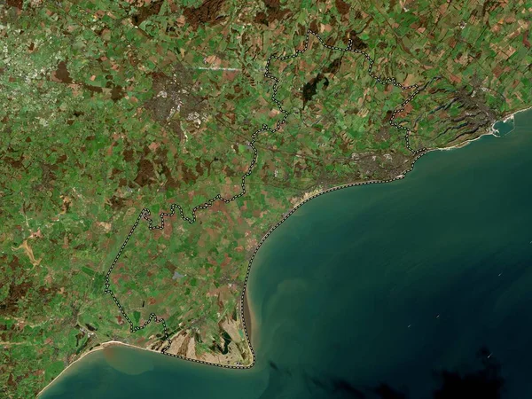 Folkestone Och Hythe Englands Icke Storstadsdistrikt Storbritannien Lågupplöst Satellitkarta — Stockfoto