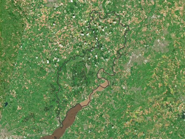 Forest Dean Englands Icke Storstadsdistrikt Storbritannien Lågupplöst Satellitkarta — Stockfoto