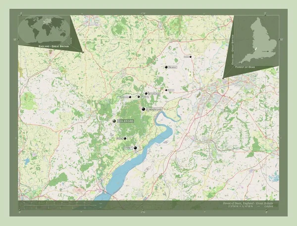 Forest Dean Distretto Non Metropolitano Dell Inghilterra Gran Bretagna Mappa — Foto Stock