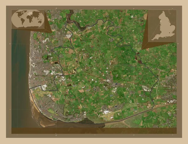 Fylde Non Metropolitan District England Great Britain Low Resolution Satellite — Stock Photo, Image
