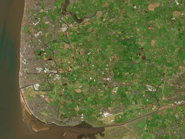 Fylde Distrito Não Metropolitano Inglaterra Grã Bretanha Mapa Satélite Baixa — Fotografia de Stock
