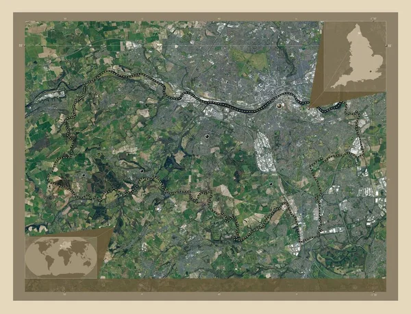 Гейтсхед Унитарная Власть Англии Великобритании Спутниковая Карта Высокого Разрешения Места — стоковое фото