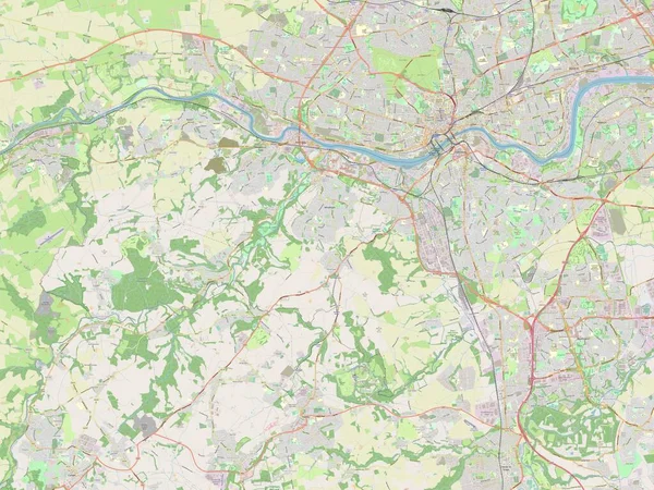 Gateshead Autoridad Unitaria Inglaterra Gran Bretaña Mapa Calle Abierto —  Fotos de Stock